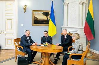 Vilniuje susitinka Gitanas Nausėda ir Volodymyras Zelenskis