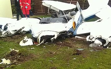 The aircraft crashed in a backyard in Kaunas district The aircraft crashed in a backyard in Kaunas district