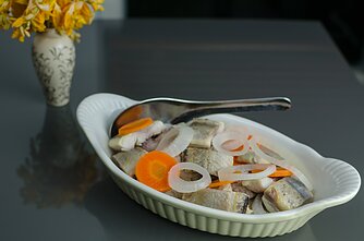 Herring prepared in the traditional way