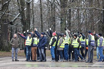 Construction workers at Kaunas' Darius and Girėnas Stadium strike over unpaid wages