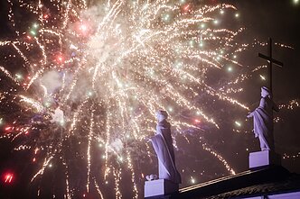 Naujųjų metų sutikimas Vilniaus katedros aikštėje