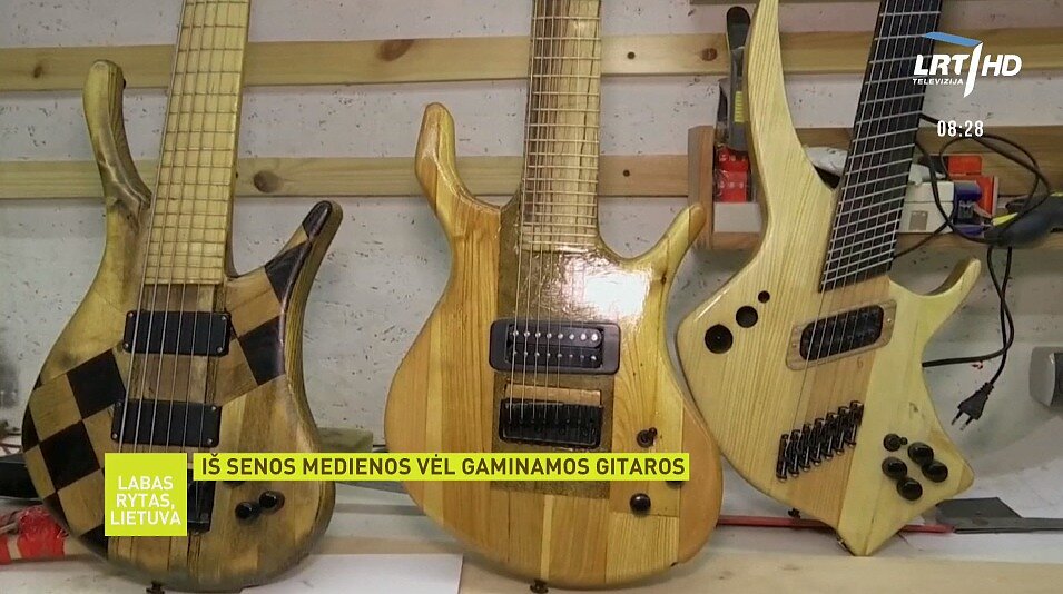 Tvaresni muzikos instrumentai – iš medienos likučių - Mediateka - LRT