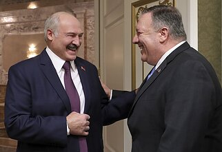 Aliaksandras Lukašenka ir Mike`as Pompeo Minske