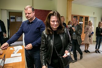 Silvija Skvernelė and Saulius Skvernelis Silvija Skvernelė and Saulius Skvernelis