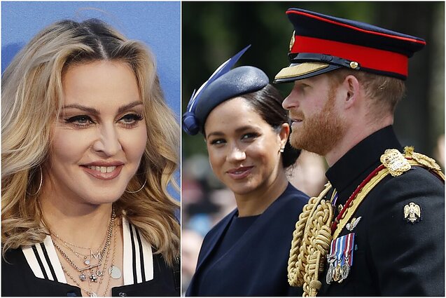 Madonna, Meghan Markle, princas Harry Madonna, Meghan Markle, princas Harry