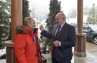 Aliaksandras Lukašenka ir Vladimiras Putinas susitinka Sočyje