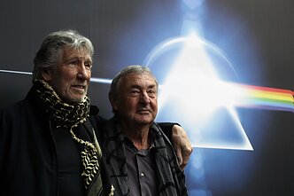 „Pink Floyd“ grupės nariai Rogeris Watersas and Nickas Masonas „Pink Floyd“ grupės nariai Rogeris Watersas and Nickas Masonas