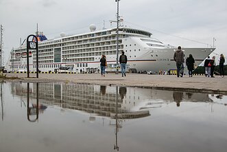 A cruise ship in Klaipėda