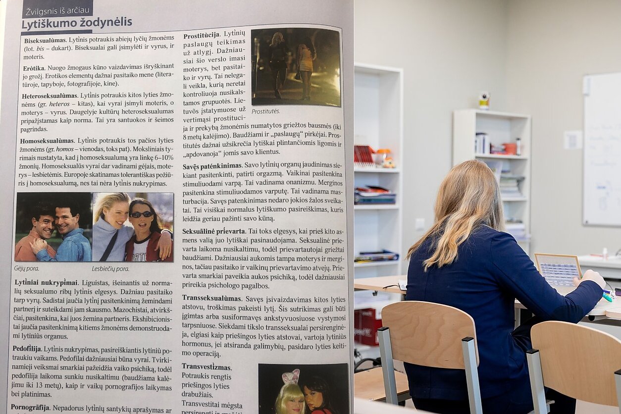 Mokinė pasipiktino sąvokomis biologijos vadovėlyje