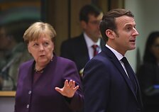 Angela Merkel ir Emmanuelis Macronas Angela Merkel ir Emmanuelis Macronas