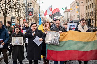 Commemorating Boris Nemtsov in Vilnius.