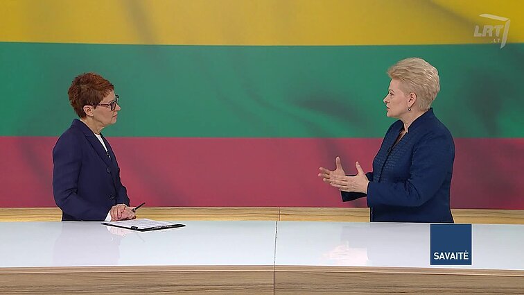 Savaitė. Prezidentė Dalia Grybauskaitė džiaugiasi nepriklausomybės metais pasiektais fundamentaliais dalykais: dabar liko pasirūpinti šalies ateitimi