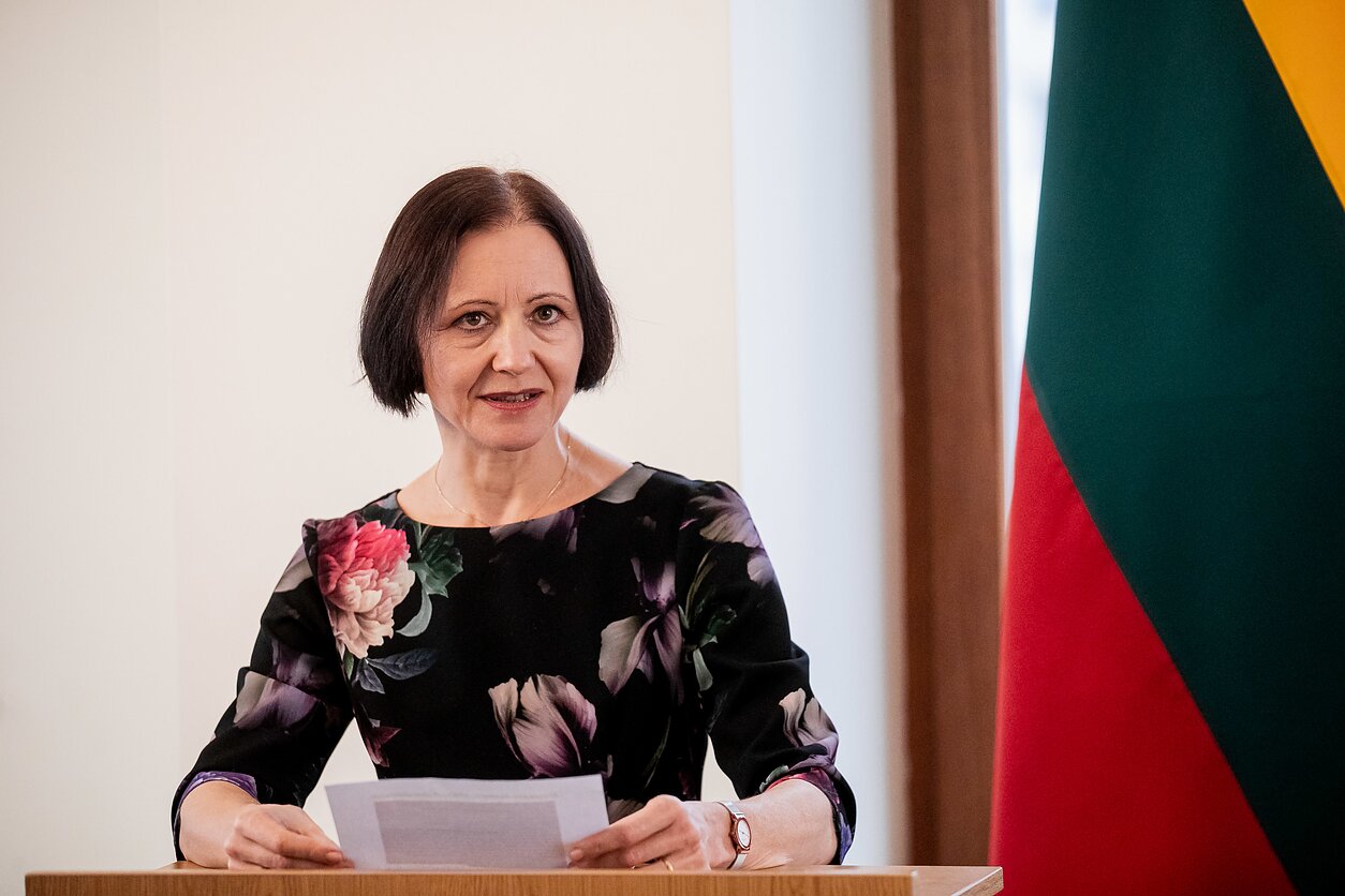 D. Umbraso  / LRT nuotr., Vyriausybės premijų teikimas. Birutė Marcinkevičiūtė