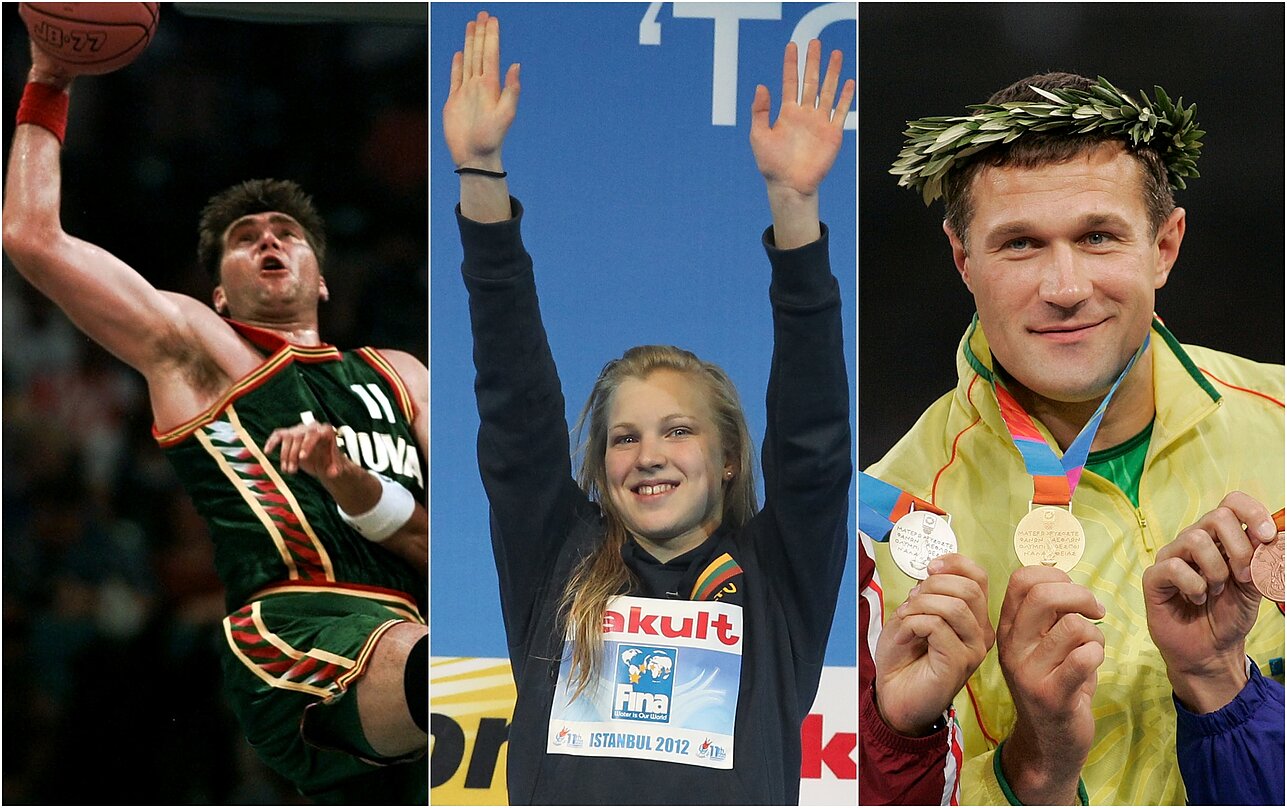 Arvydas Sabonis, Rūta Meilutytė ir Virgilijus Alekna 