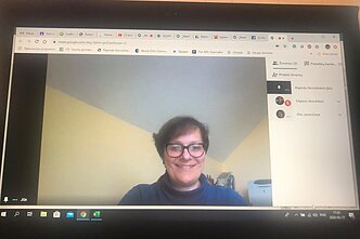 Mokytoja R. Skorulskienė pasidalijo tuo, kaip veda virtualias pamokas