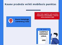 Mobilusis koronaviruso patikros punktas Kaune