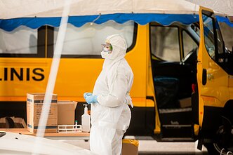 Mobilus koronaviruso patikros punktas