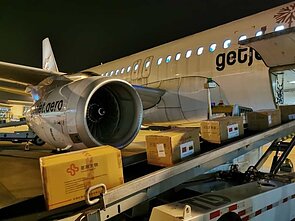 Shipment of testing reagents from China.