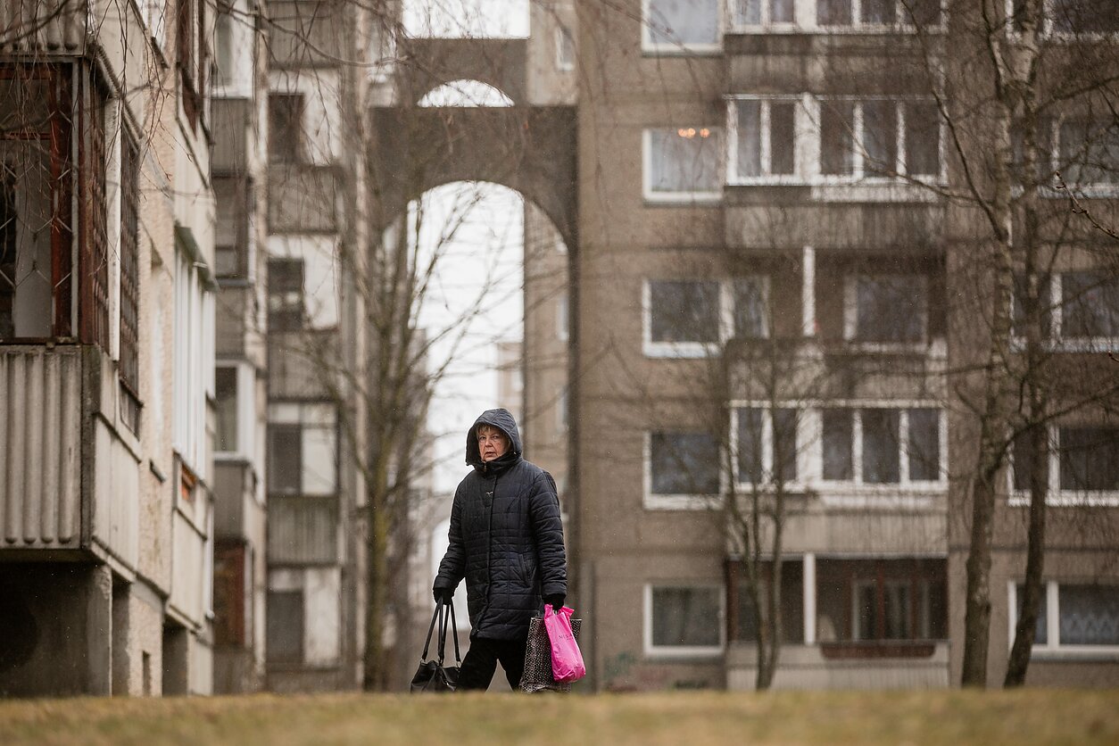 Orai pavasarį; miestas