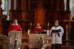 Verbų sekmadienis; mišios; Vilniaus Bernardinų bažnyčia Verbų sekmadienis; mišios; Vilniaus Bernardinų bažnyčia