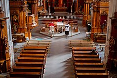 Verbų sekmadienis; mišios; Vilniaus Bernardinų bažnyčia Verbų sekmadienis; mišios; Vilniaus Bernardinų bažnyčia
