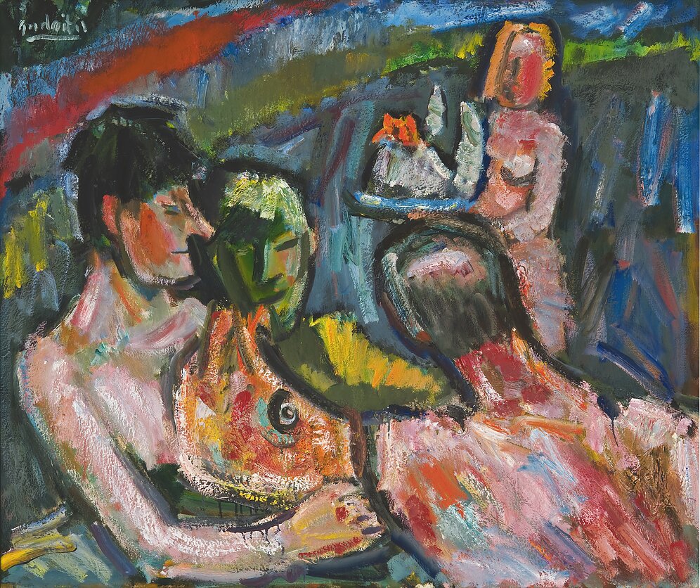 Antanas Gudaitis „Suomi6ka pirtis“, 1982, drobė, aliejus, 100x120. MO muziejaus kolekcija