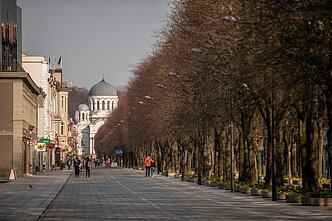 Karantinas Lietuvoje; orai; miestas; Kaunas