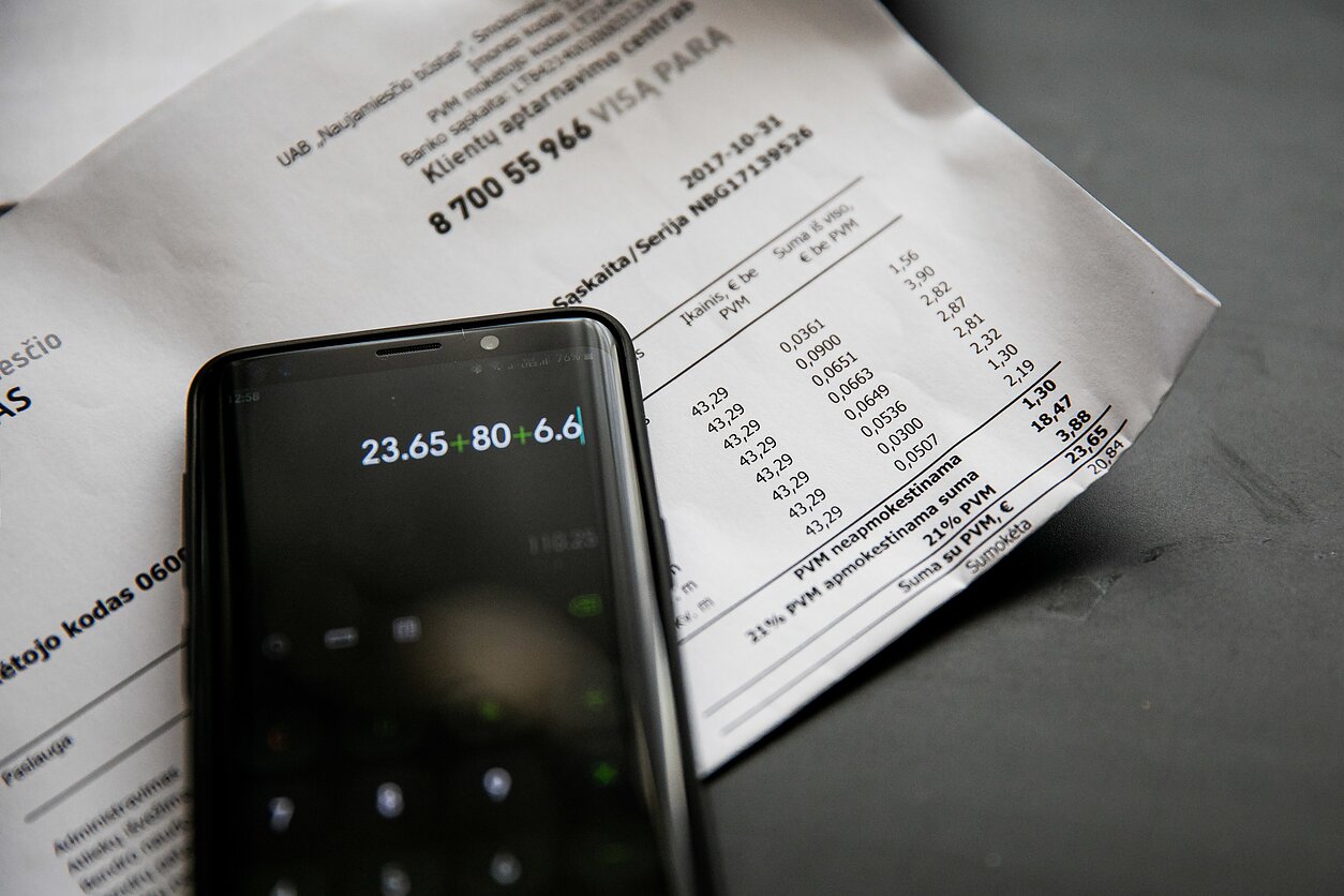 Sąskaita už elektrą. Asociatyvi nuotr. 