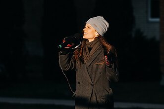 Jurga šią savaitę koncertavo viename Garliavos kiemų