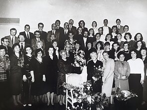 Olgos Šteinberg 70-mečio jubiliejus, su mokiniais