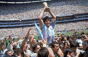 Diego Maradona su pasaulio čempionų taure 1986 m.