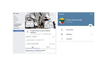 Akcijos organizatorių žinutės socialiniuose tinkluose Akcijos organizatorių žinutės socialiniuose tinkluose
