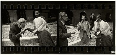 Antanas Sutkus, Jonas Mekas with his mother and Viktoras Kuprevičius, Kaunas, 1971 Antanas Sutkus, Jonas Mekas with his mother and Viktoras Kuprevičius, Kaunas, 1971