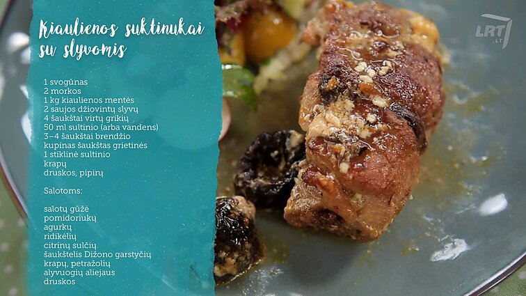 „Pageidavimų koncerte“: gardūs kiaulienos suktinukai su slyvomis ir salotomis – svečiai neliks abejingi!