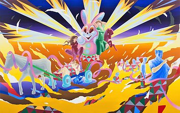 Jonas Jurcikas, „Déjà vu“, 2016, drobė, akrilas, 250 × 400 cm. MO muziejaus kolekcija Jonas Jurcikas, „Déjà vu“, 2016, drobė, akrilas, 250 × 400 cm. MO muziejaus kolekcija