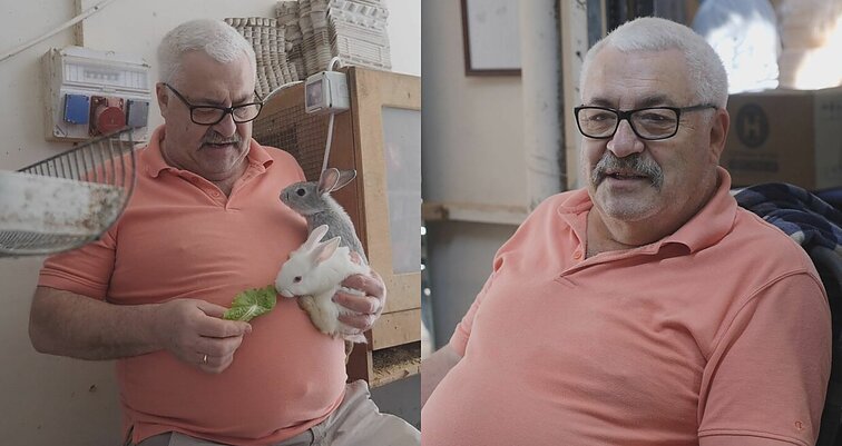 Azalijus Izraelyje gamina sūrius, augina vištas ir triušius, ūkininkauja ir teigia, kad tingėti jam būtų sunku