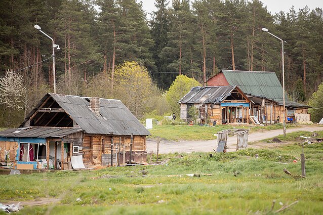 Roma village, the tabor, in Vilnius