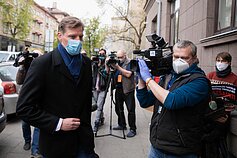 Protestas prieš medžioklės su lankais įteisinimą. Kęstutis Mažeika