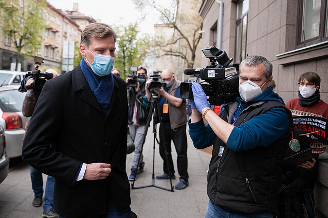 Protestas prieš medžioklės su lankais įteisinimą. Kęstutis Mažeika