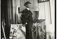 Edvardas Munchas, autoportretas, 1907