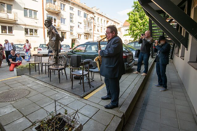 Abraomo Mapu skulptūros atidengimas 2018 m. Kaune 