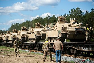 US armoured forces in Lithuania.