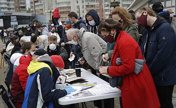 Opposition activists attend a rally to support for potential presidential candidates in the upcoming presidential elections.