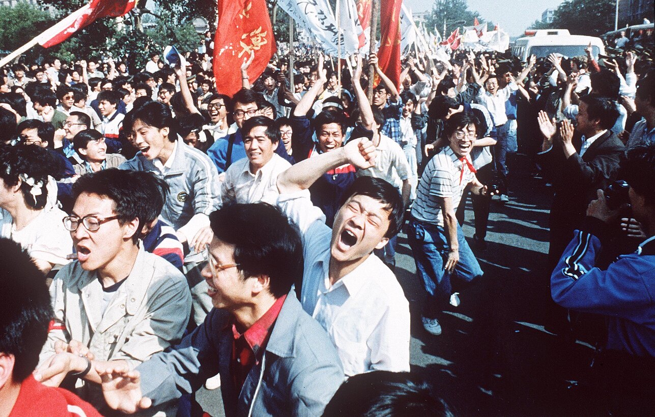 Tiananmenio aikštė Pekine 1989 m. 
