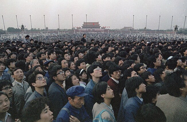 Tiananmenio aikštė Pekine 1989 m. 