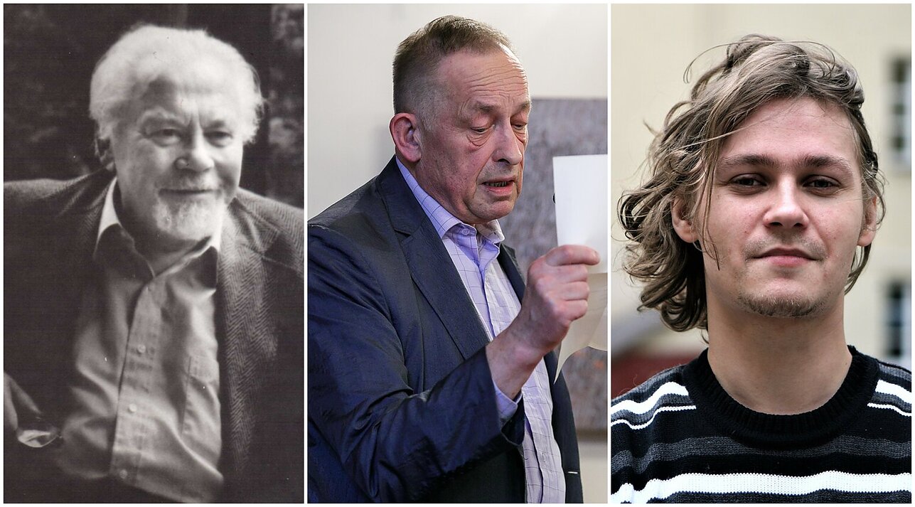 Kazys Bradūnas, Kornelijus Platelis, Aivaras Veiknys