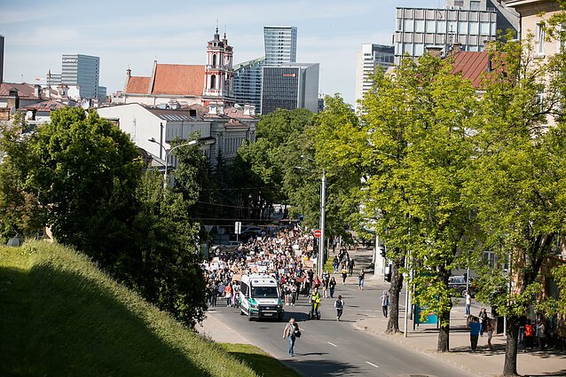 Vilniuje surengtos palaikymo eitynės reiškiant solidarumą protestams JAV Vilniuje surengtos palaikymo eitynės reiškiant solidarumą protestams JAV