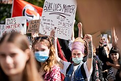 Vilniuje surengtos palaikymo eitynės reiškiant solidarumą protestams JAV