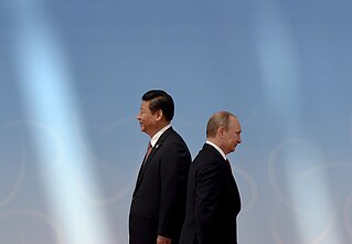 Chnese President Xi Jinping and Russia's Vladimir Putin