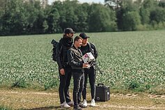 Jono Nainio ir Justino Jaručio klipo filmavimo akimirka